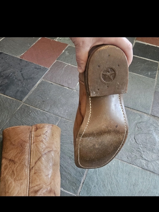 Vtg 70s 80s BRONCO Campus Boots Mens 9 D Brown Tan Leather Tall Pull On USA